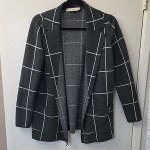 LOFT Charcoal Knit Blazer